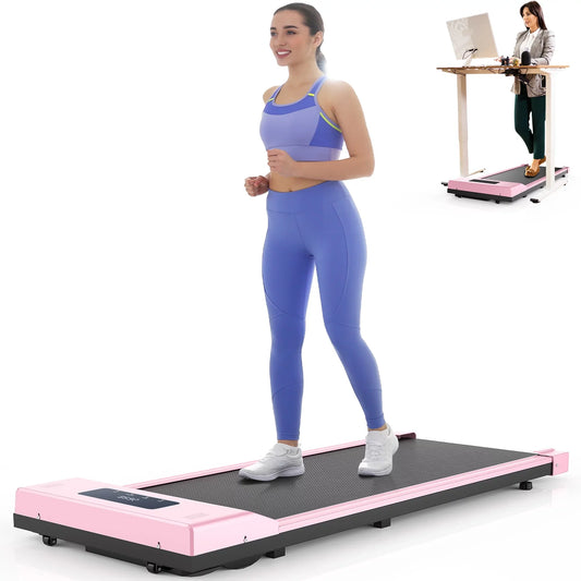 Electric Quiet Walking Treadmill with LED Display and Wireless Remote Control for Home